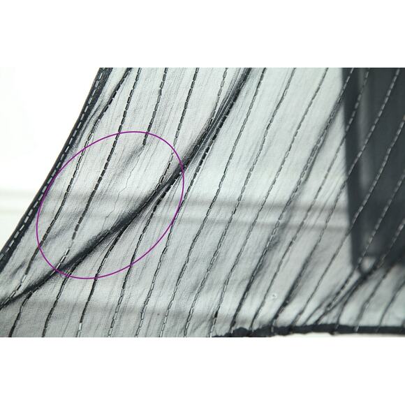 Beaded Silk Scarf 70" x 20" Sheer Whimsigoth 90s Witchy Y2K Rectangle Shawl - Picture 5 of 14